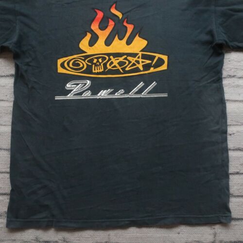 Vintage 90s Powell Logo Tshirt Size M Skull Skate Skateboard - Picture 4 of 12