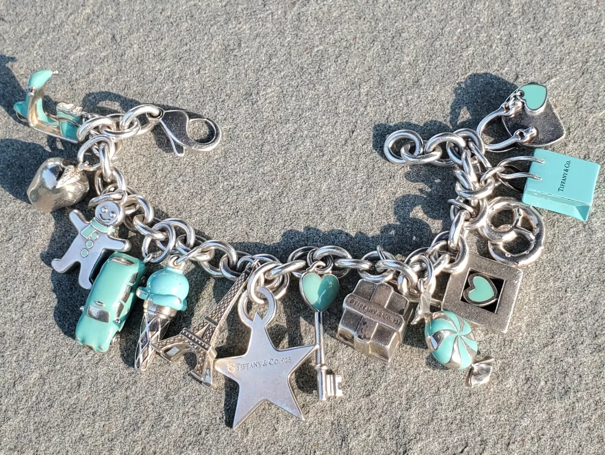 Vintage Charm Bracelet with Movable Charms