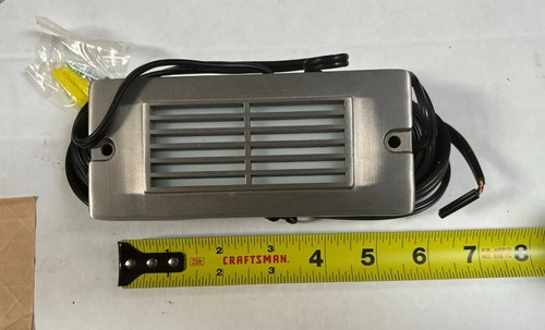 Corona CL-345B-SI LED 12V Step Light Brass Mini Eyelid, Silver Plated