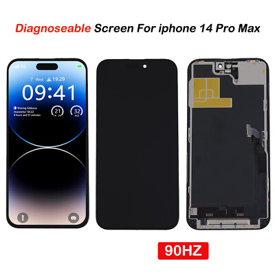 Diagnoseable Touch Screen Assembly Replacement for Apple iPhone 14 Pro Max 90HZ