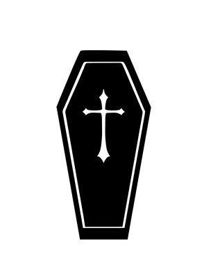 4'' Vampir Sarg Vinyl Aufkleber Sticker für Wand Tür Laptop Auto Van