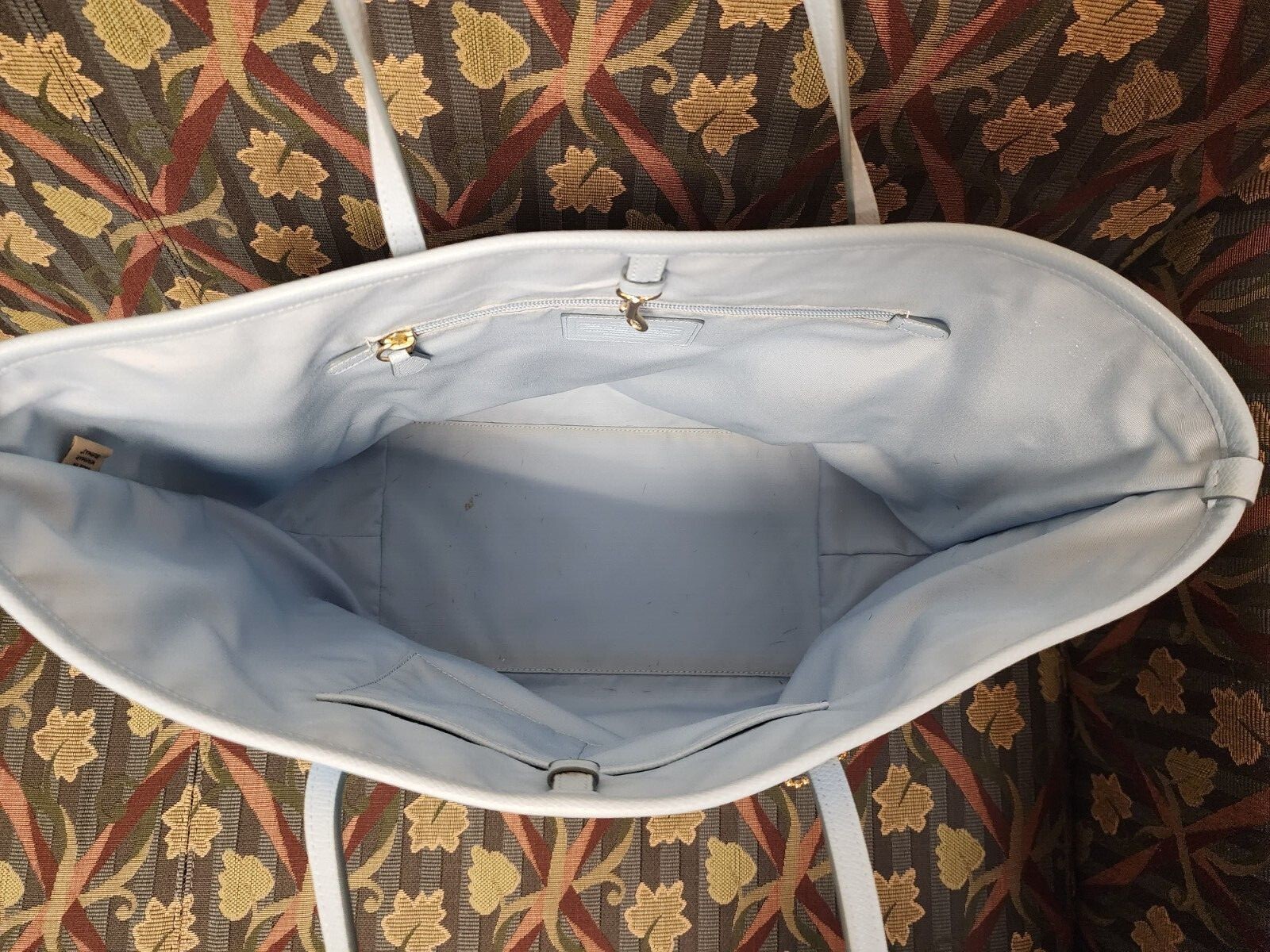 Coach Baby Blue bag pebbled genuine leather Gem