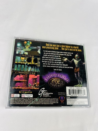 Oddworld Abes Oddysee Sony PlayStation 1 PS1 ~ Complete! Tested + Working! - Picture 2 of 3