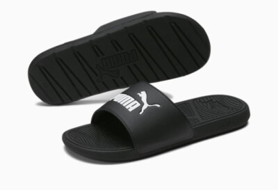 PUMA Cool Cat 2.0 Slides Mens US Size 9-Black/White NIP  display picture 1