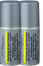 2 Cans S.T. Dupont Reusable Gold Yellow Butane Gas Use With Ligne 2 and Ligne 1