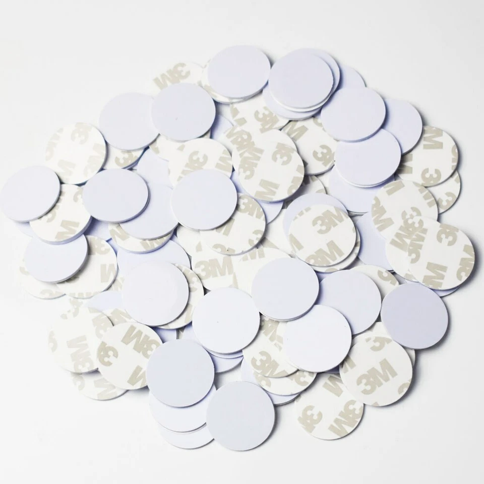 MARKENLOS 5/10/25/50x NFC Tags Sticker 3M rund | NTAG215 | 540/504 Bytes | Android iPhone