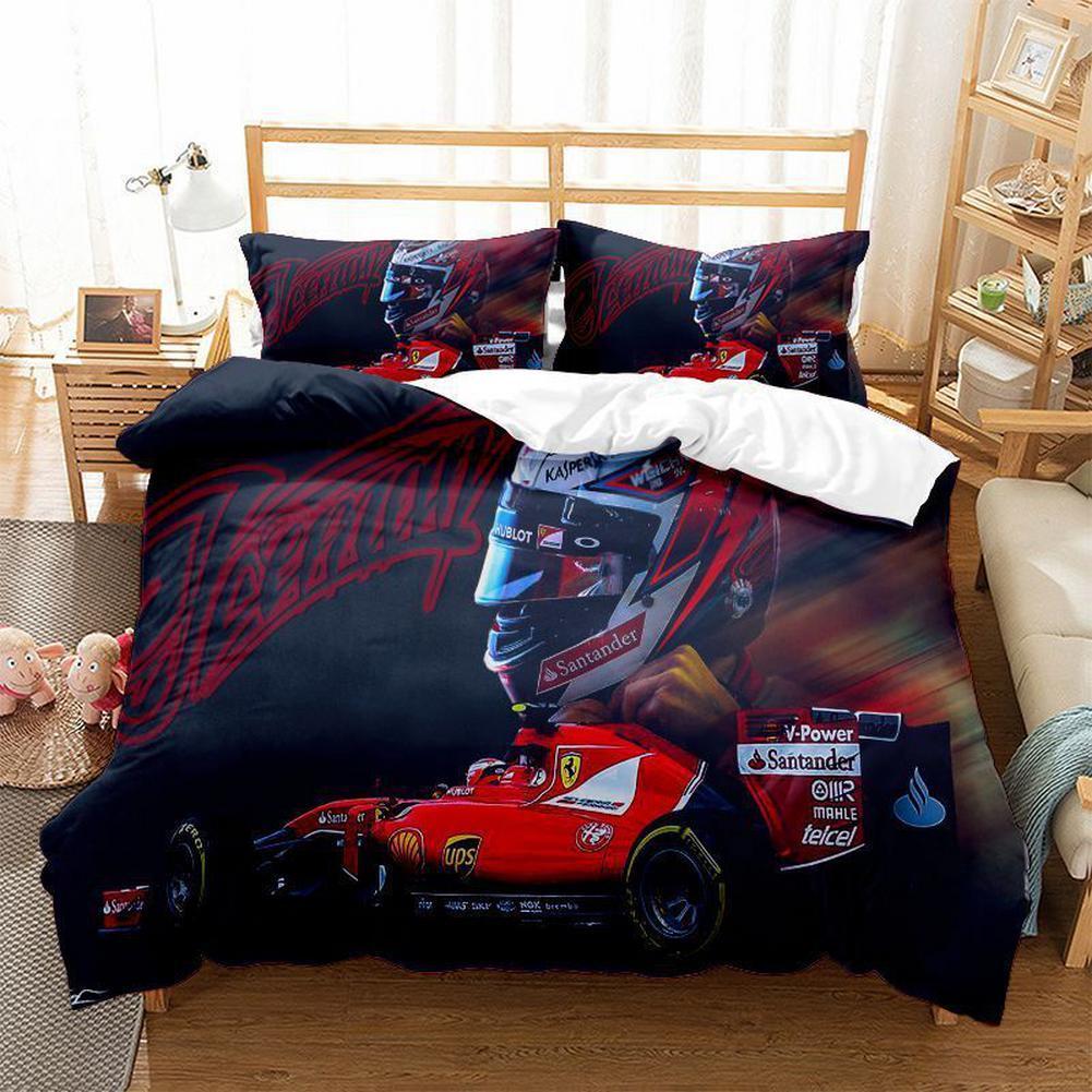 3D Car Thanksgiving Gift Quilt Duvet Cover Set Double Bedclothes Doona Cover