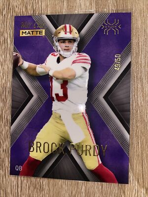 Brock Purdy 2022 Wild Card Matte X-Plode Purple #49/50 MXPU-51