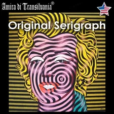 marilyn monroe andy warhol pop art optical painting indipendent artist serigraph