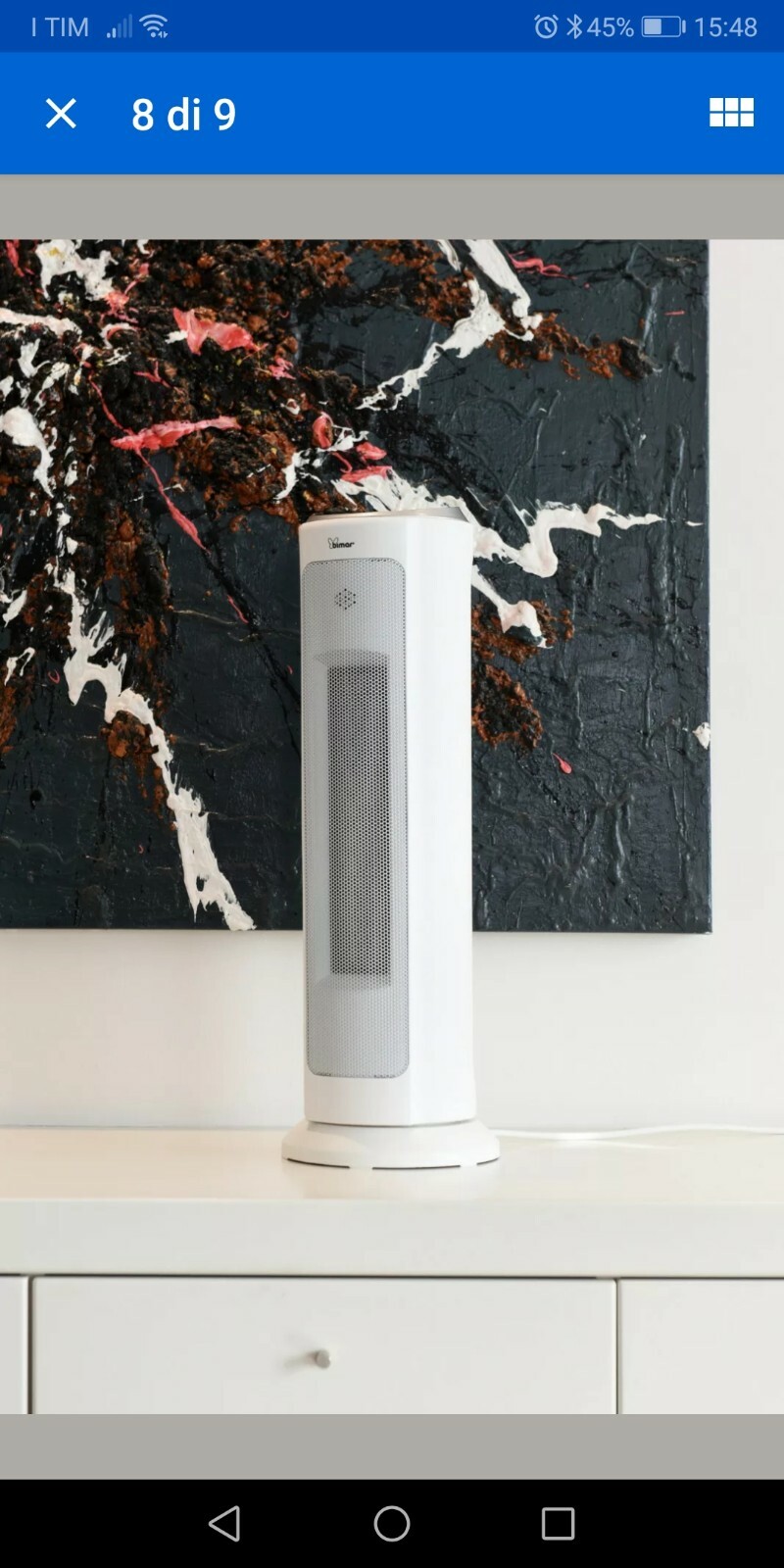 STUFA STUFETTA ELETTRICA con Wi-Fi BIMAR HP120 TERMOVENTILATORE  BASSO CONSUMO