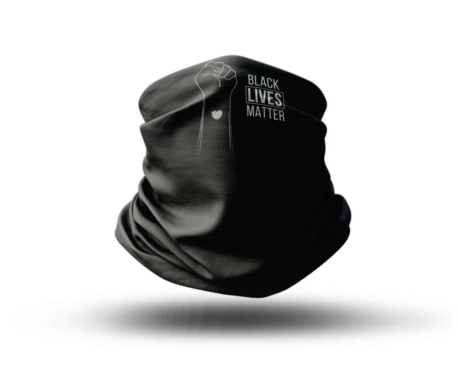 Washable Fabric Face Cover Neck Gaiter Unique Print Black Lives Matter EU Made
