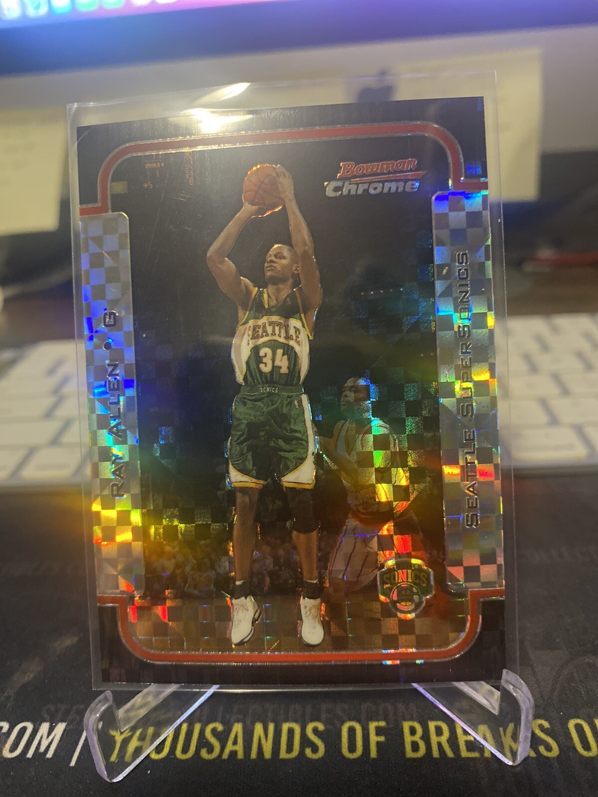 2003-04 Bowman Chrome Ray Allen X-fractor /150 #53 Sonics