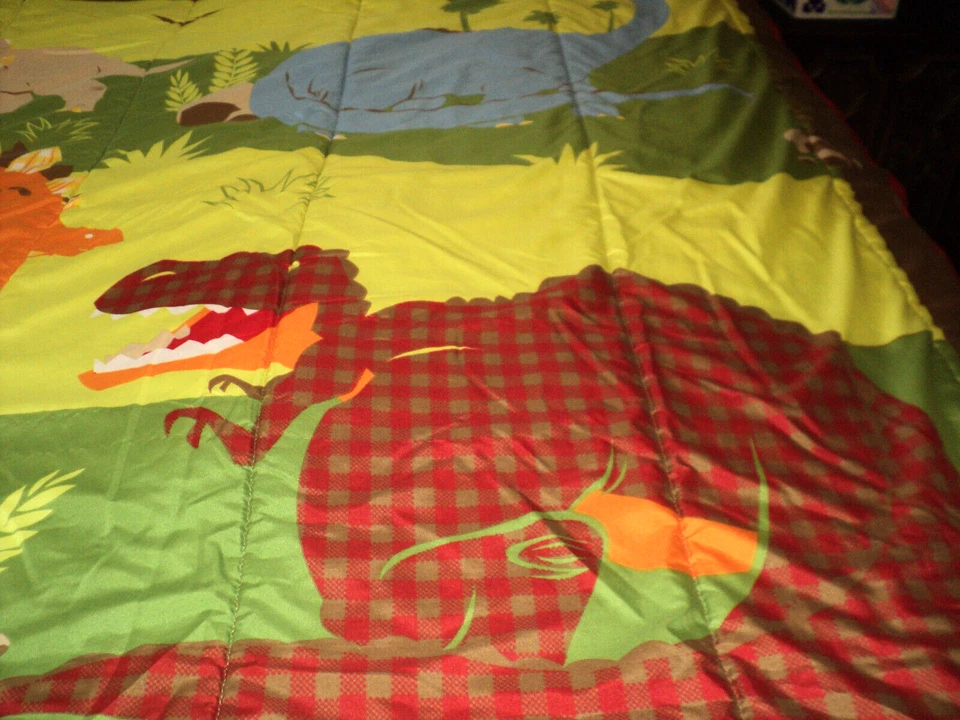 Juego de edredón y almohada doble circo dinosaurio Roar N Stomp objetivo reversible Foto 3 de 4