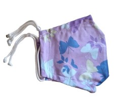 Purple Butterfly L/XL Adult Fabric Face Mask Adjustable Ears Nose Handmade Laven
