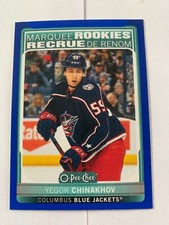 21-22 Yegor Chinakhov #628 Columbus Blue Jacket OPC Blue Update Marquee Rookies
