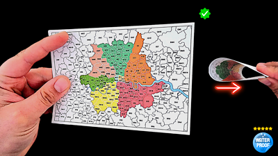POSTCODE MAP of London (Waterproof) - Master Atlas of Greater