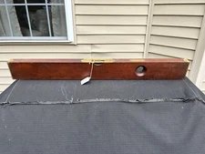 Antique 1800's STANLEY RULE & LEVEL CO. No. 3 Level w/ Brass End Caps 28"