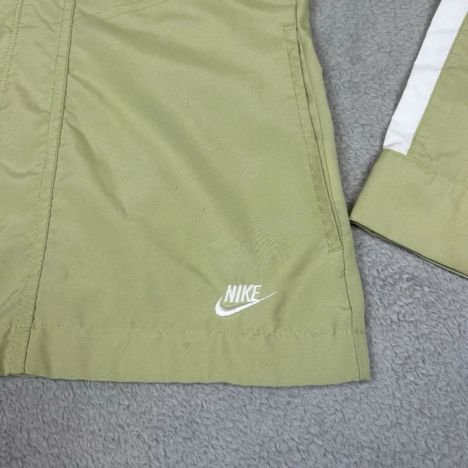 Chaqueta cortavientos vintage Y2K Nike para mujer abrigo de lluvia mediano forrado cremallera completa Foto 3 de 4