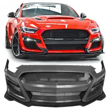 Front Bumper Conversion With Front Lip Fits 2015-2017 Ford Mustang GT500 Style