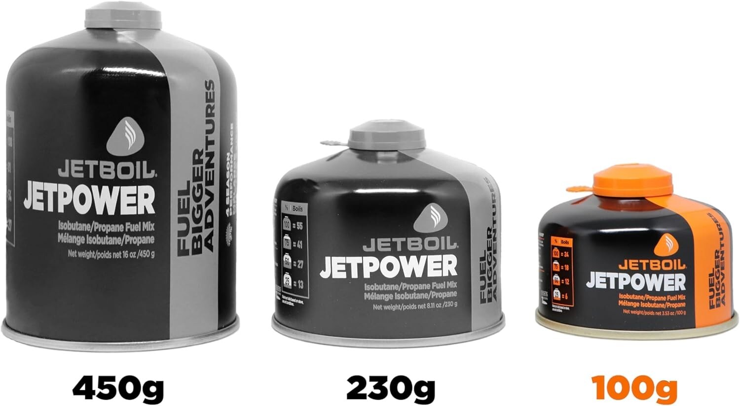 Jetboil Jetpower Isobutane/Propane Fuel Mix for Camping 3.53 oz