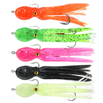 5pcs Octopus Swimbait 23g Soft Fishing Bait Skirt Tail Fishing Lure  Saltwater | eBay