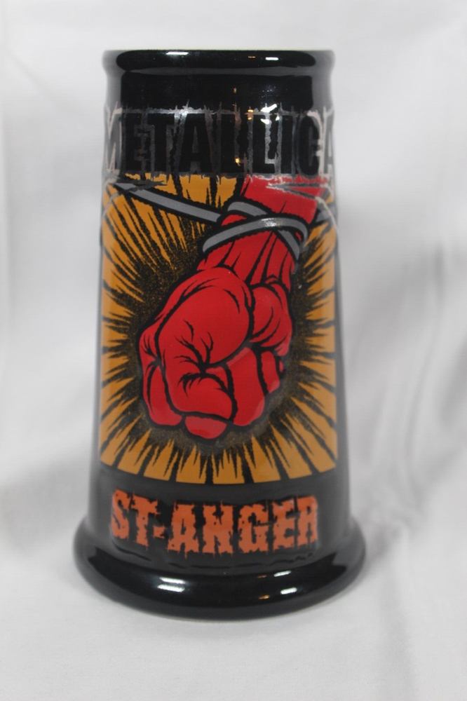 VTG 2003 METALLICA CERAMIC STEIN ST ANGER BEER MUG