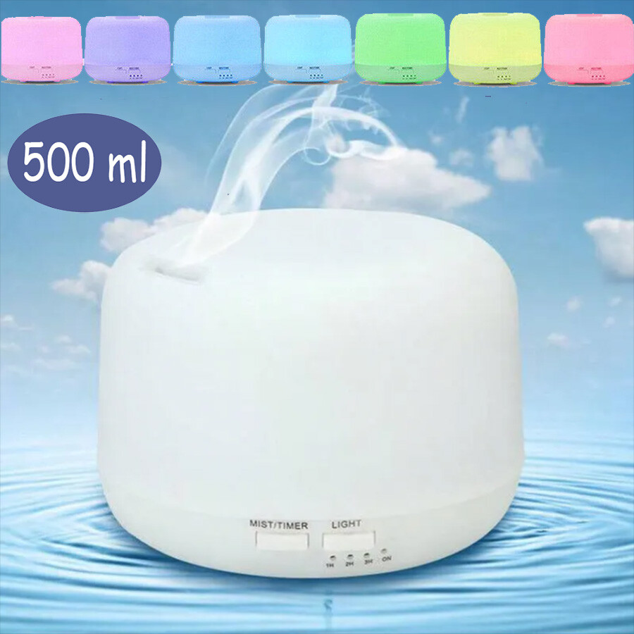 Essential Oil Diffuser 500ml Ultrasonic Aroma Humidifier Mist LED Aromatherapy-image