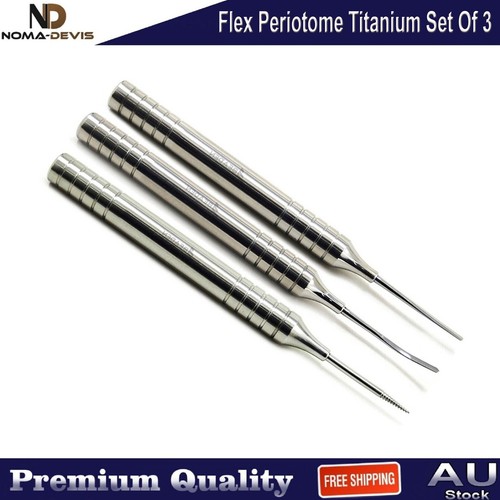 3 PCS Set Periotome Luxating Titanium Flex Dental Root Extraction Screw Tools CE - Picture 2 of 5