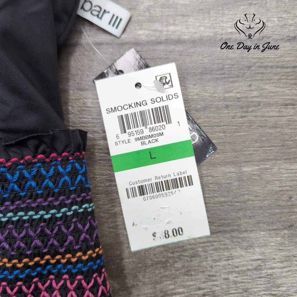 Traje de baño Bar III Smocking Solids de una pieza talla L Foto 4 de 4