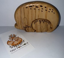 New Handmade Tiny Fox Hole TFH Wood Deer Baby Fawn Wooden Toy Set Montessori
