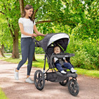 🚙 Jeep TurboGlyde Jogging Stroller by Delta Children – Black