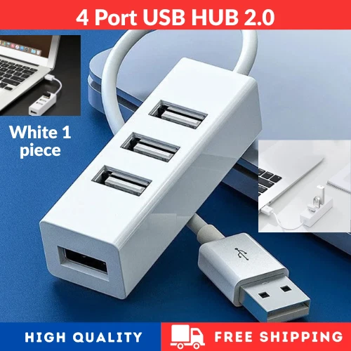 High Speed 4 Port USB HUB 2.0 Multi Splitter Expansion Desktop PC Laptop Adapter