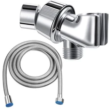 Mimorou 79 Inch Stainless Steel Shower Hose with Adjustable Shower Arm Holde