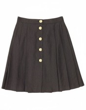 Bagarry Womens Pleated Skirt IT 44 Medium W26  Black New Wool AZ14