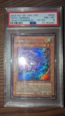 Yu-Gi-Oh! Yata Garasu Legacy of Darkness LOD-000 Secret Rare 1st Edition PSA 8