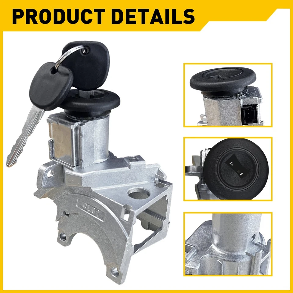 Ignition Lock Cylinder Switch & Housing For 98-00 Chevy GMC 1500-3500 C/K Yukon - Image 4 of 4