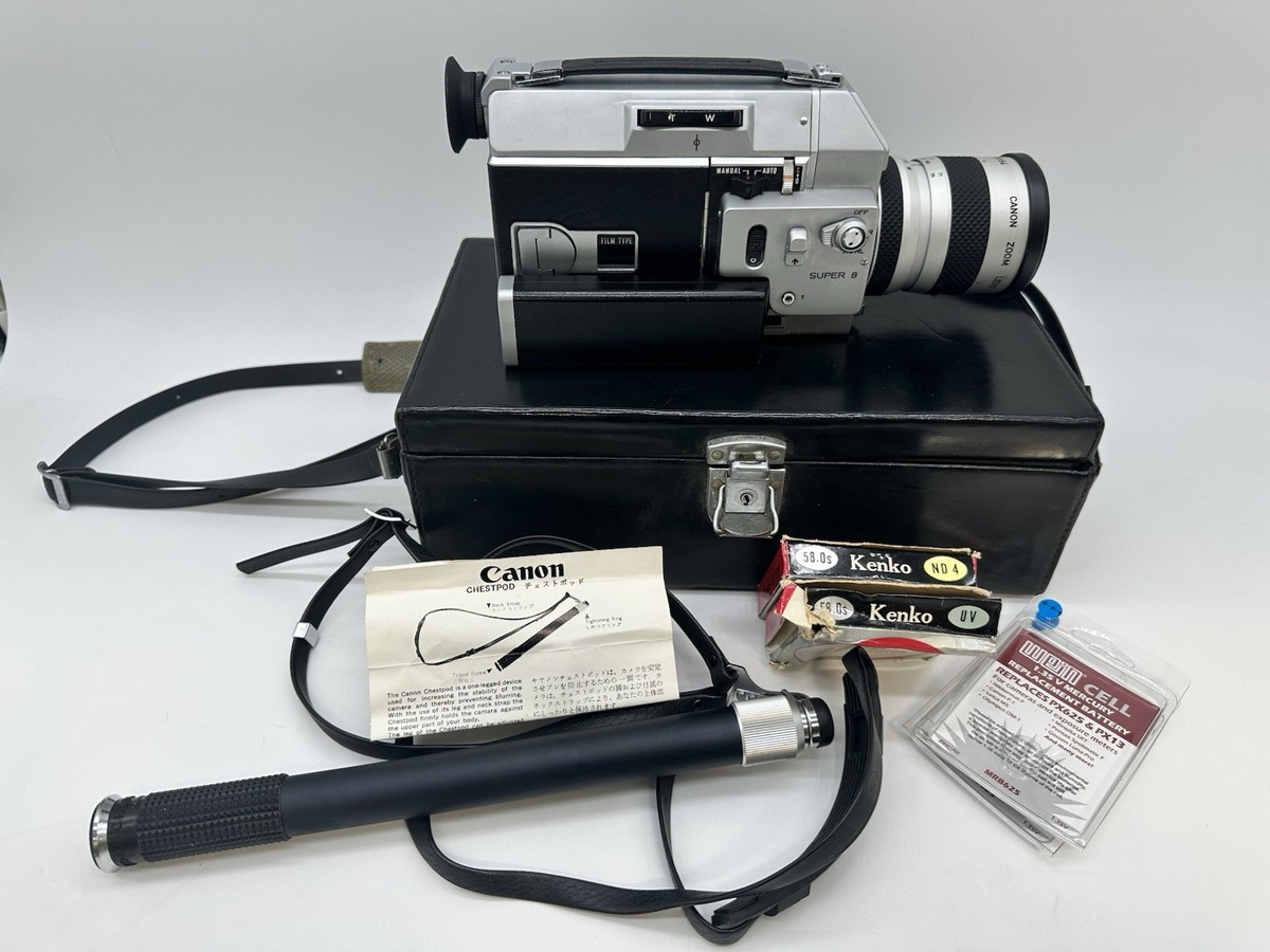 Working CANON Auto Zoom 814 SUPER-8 MOVIE CAMERA, Chestpod