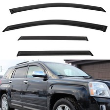 4pcs Front+Rear Smoke Tint Sun/Rain Guard Outside Mount Tape-On Vent Window
