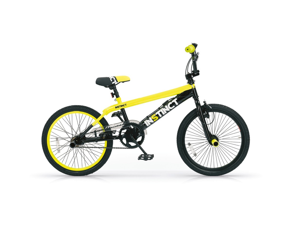 Vélo 20 BMX Instinct Freestyle Jaune En Acier MBM - Main Image