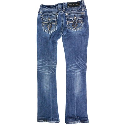 Y2K Rock Revival Jeans Size 28 x 30 Celine Boot Cut Low Rise Womens Pants