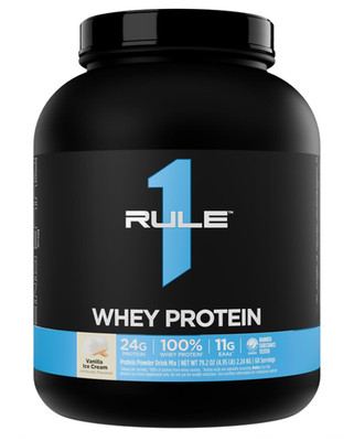Rule 1 Whey Protein   24g All-Whey Protein, EAAs & BCAAs, Vanilla, 5 lb