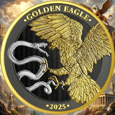GOLDEN EAGLE 1 kg Silver Coin €30 Euro Malta 2025 only 100pcs very rare coin - Bild 1 von 4