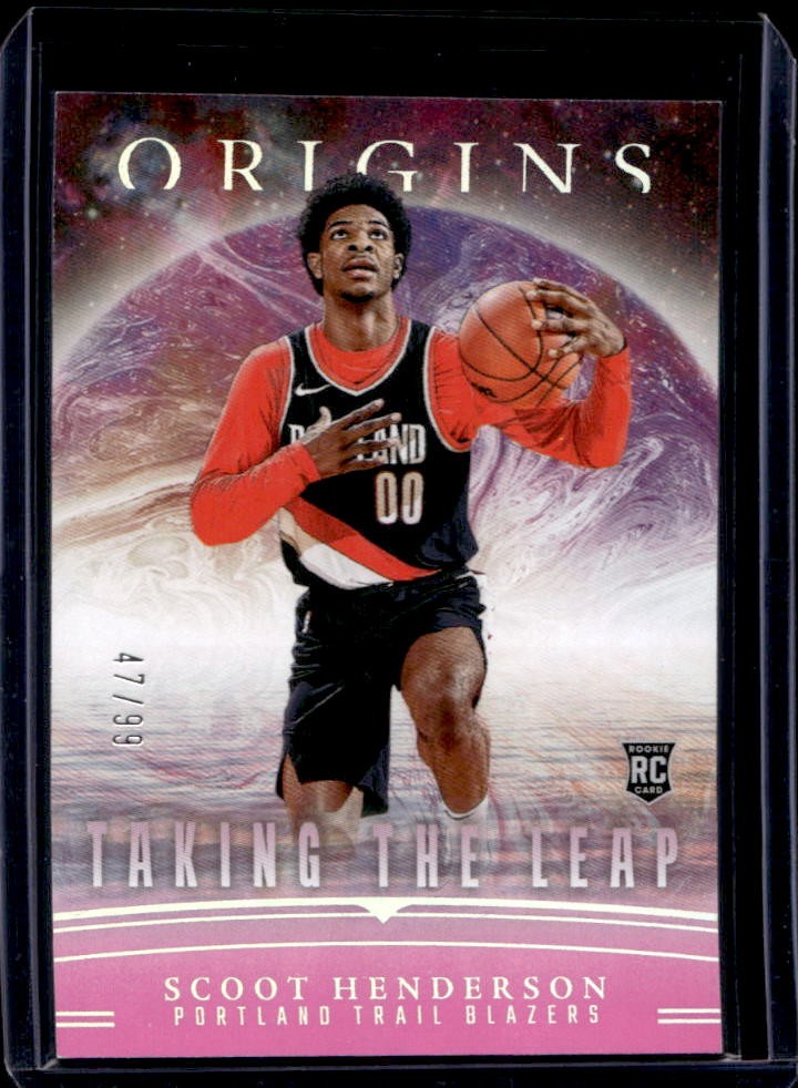 2023-24 Panini Origins Scoot Henderson Taking the Leap RC Pink Rookie #47/99