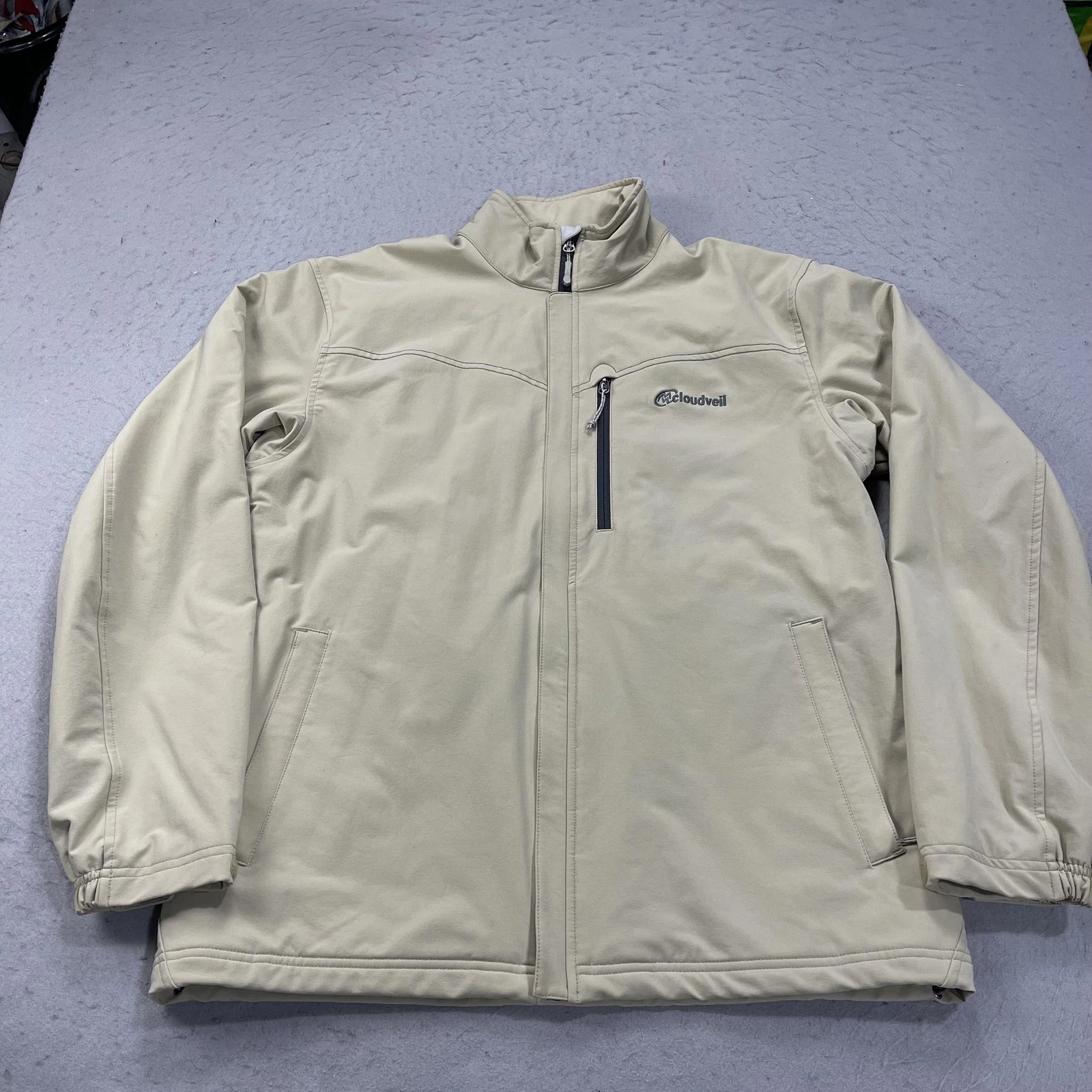 Cloudveil Jacket Mens Large Beige Softshell PrimaLoft Insulated Full Zip Outdoor
Opens in a new wind