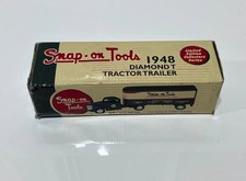 ERTL Snap-on Tools 1948 Diamond T Tractor Trailer Limited Edition Coin Bank 1/43