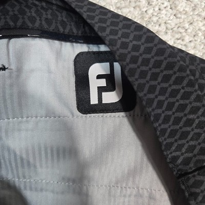 FootJoy Golf Shorts Mens 35 gray diamond chain link  Print Performance Stretch