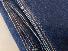 Vintage Selvedge Denim Fabric Red Yellow Selvage Japanese 3 1/4 X 48