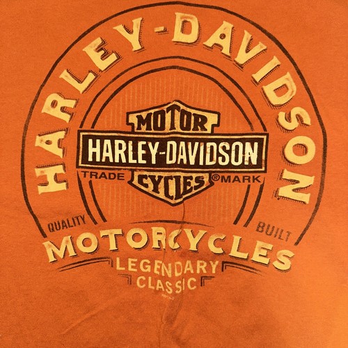 Vintage Harley Davidson Savannah Georgia Biker T Shirt Orange size XL - Picture 3 of 5