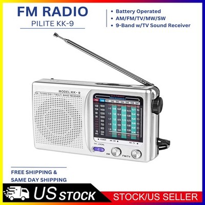 Pilite-9 Band World Receiver (AM/FM/TV/MW/SW 1-7 Multi Band Receiver) KK-9 Radio