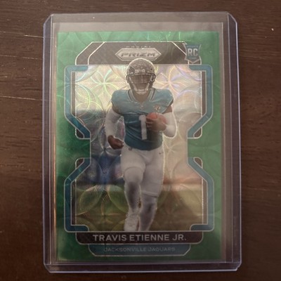 2021 Panini Prizm Rookie Travis Etienne Jr. #344 Green Scope Prizm /75 Jaguars